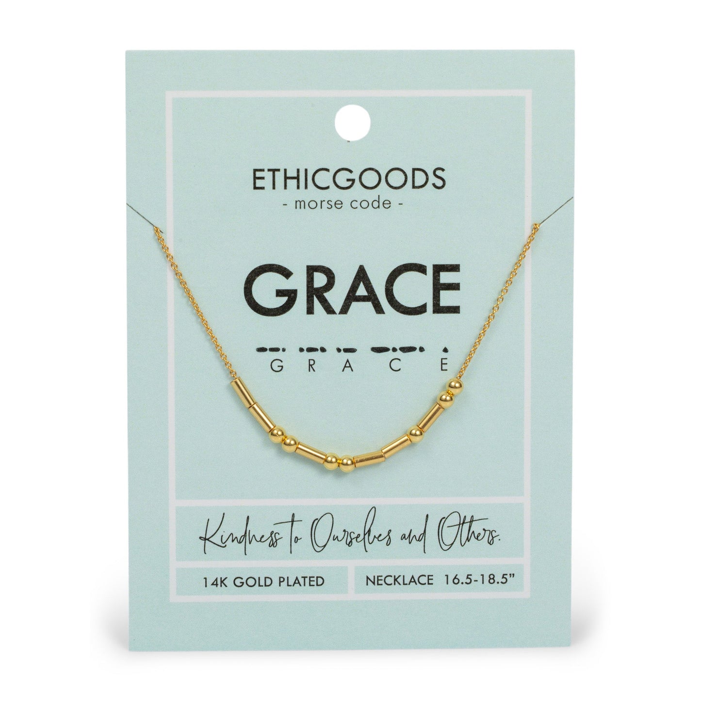 GRACE | Morse Code Classic Gold Beaded Necklace