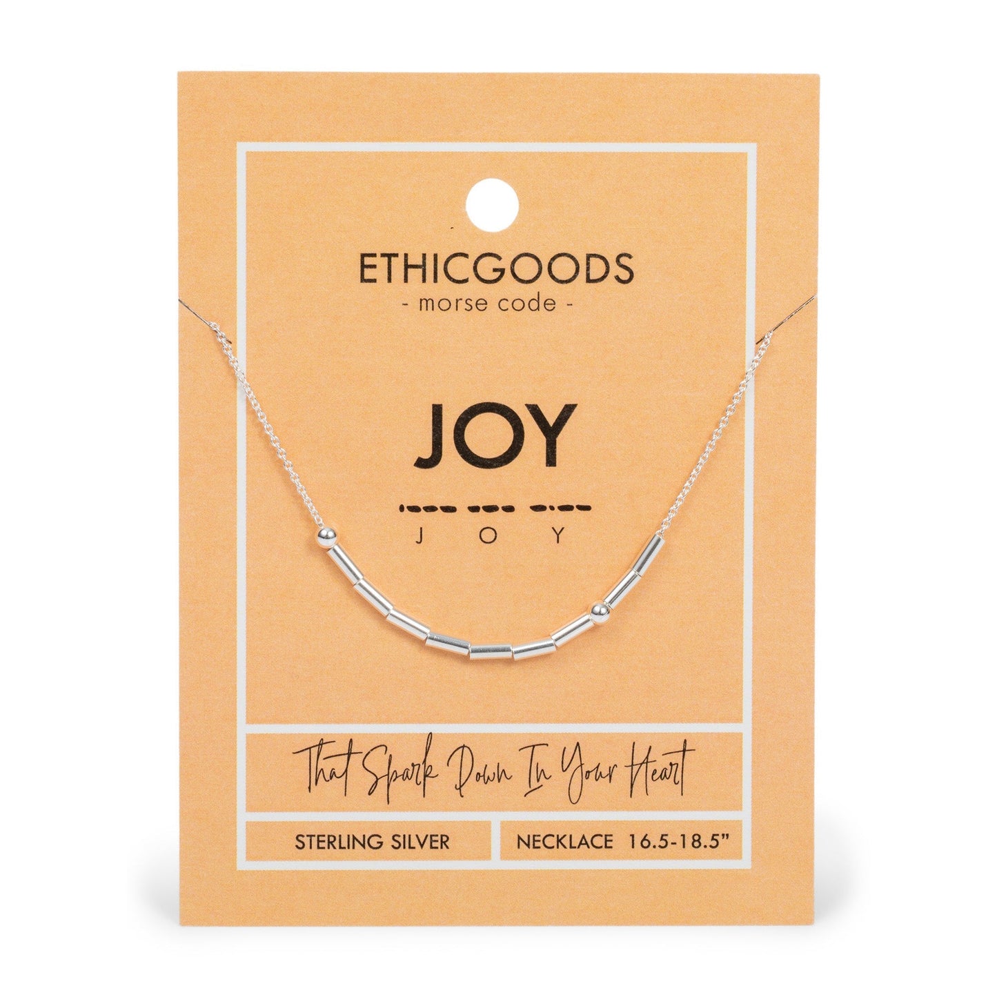 JOY | Morse Code Classic Gold Beaded Necklace