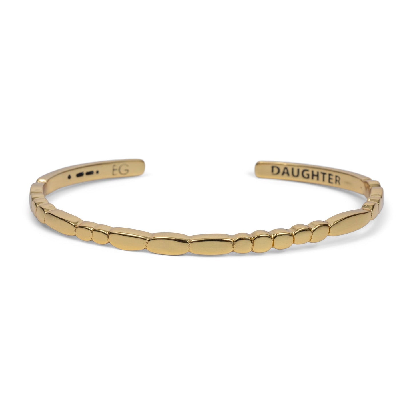 CLASSIC GOLD Morse Code Cuff Bracelet - Patterned | DAUGHTER