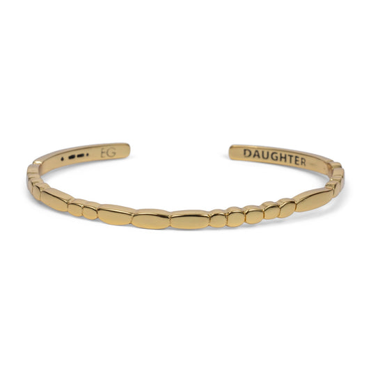 CLASSIC GOLD Morse Code Cuff Bracelet - Patterned | DAUGHTER