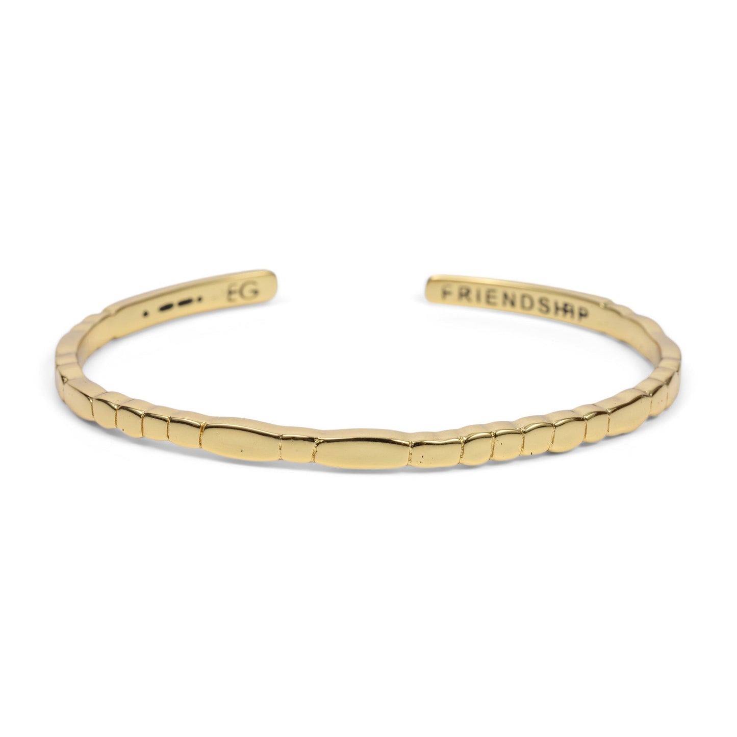 CLASSIC GOLD Morse Code Cuff Bracelet - Patterned | FRIENDSHIP