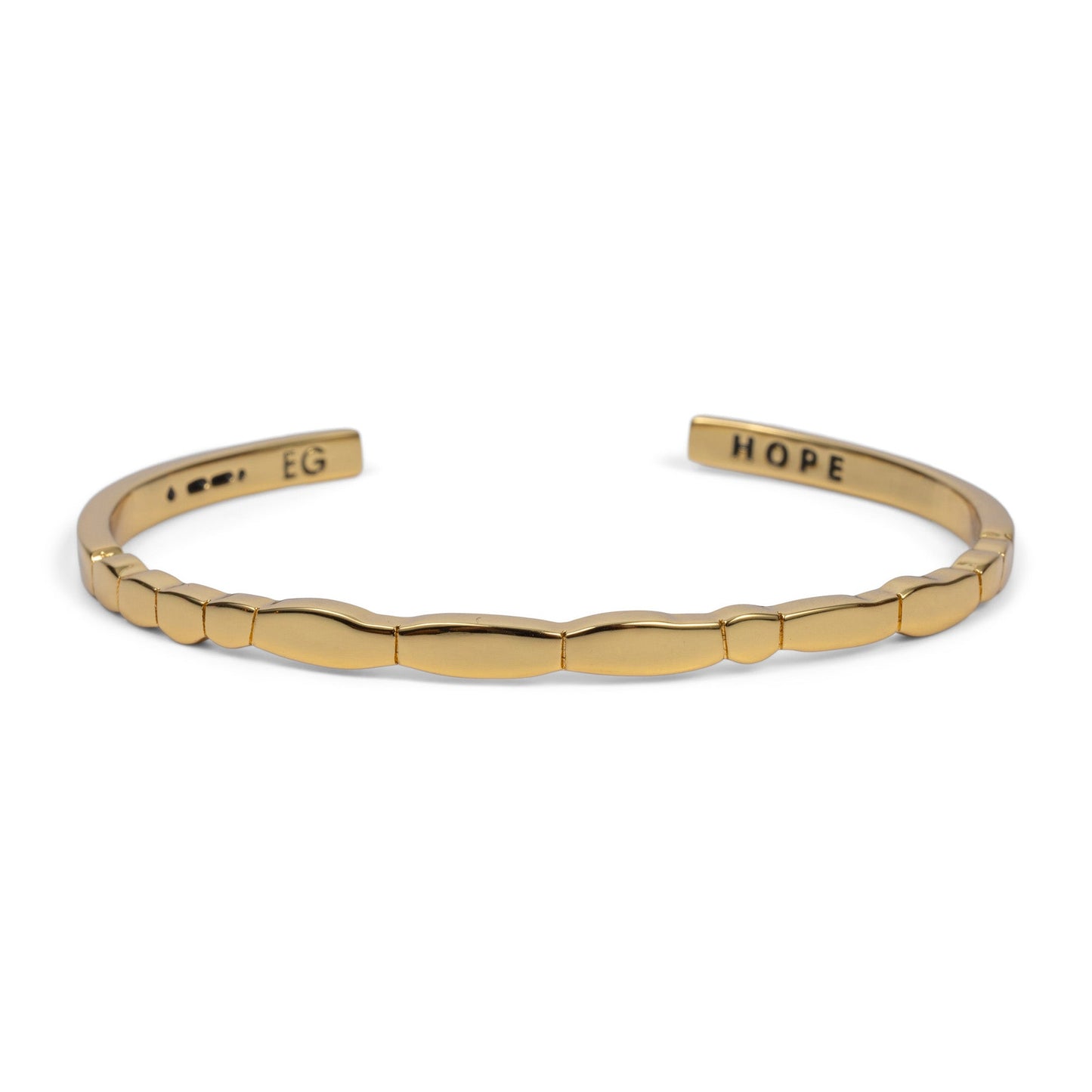 CLASSIC GOLD Morse Code Cuff Bracelet - Patterned | HOPE