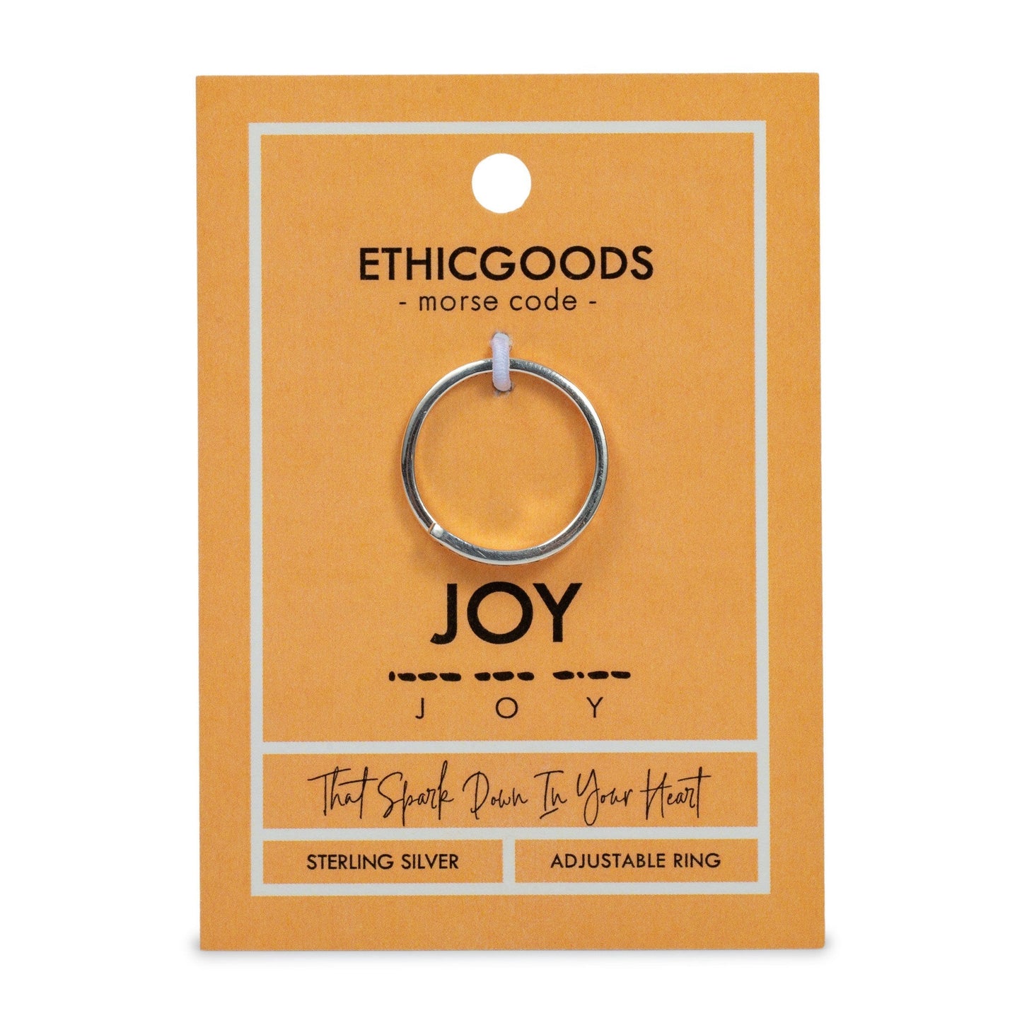 CLASSIC GOLD Morse Code Ring - Stamped | JOY