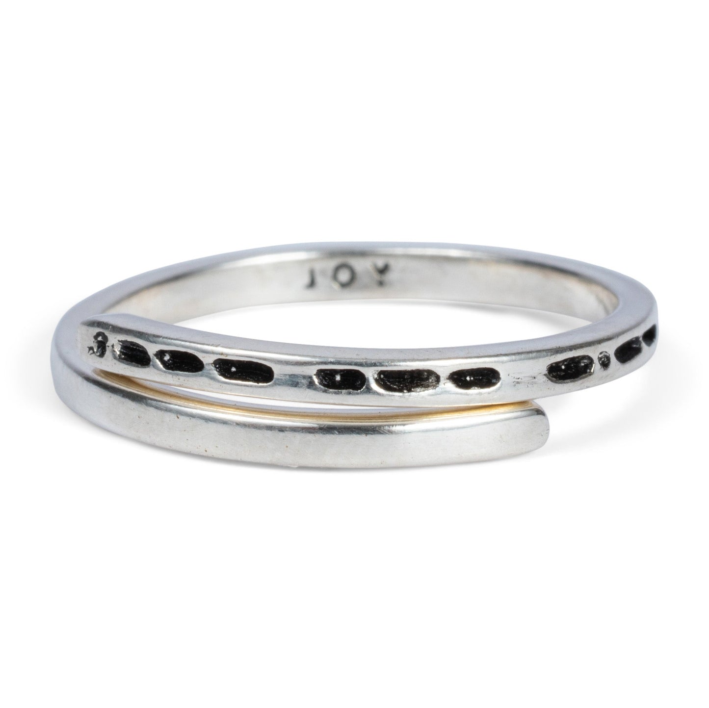 CLASSIC GOLD Morse Code Ring - Stamped | JOY