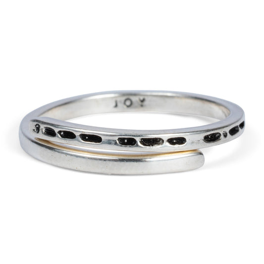 CLASSIC GOLD Morse Code Ring - Stamped | JOY