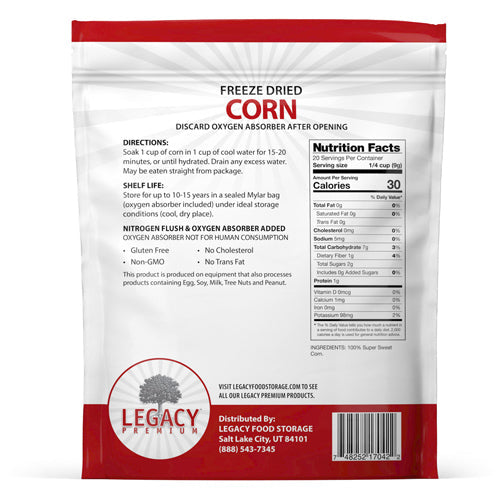 Emergency Food Storage Corn