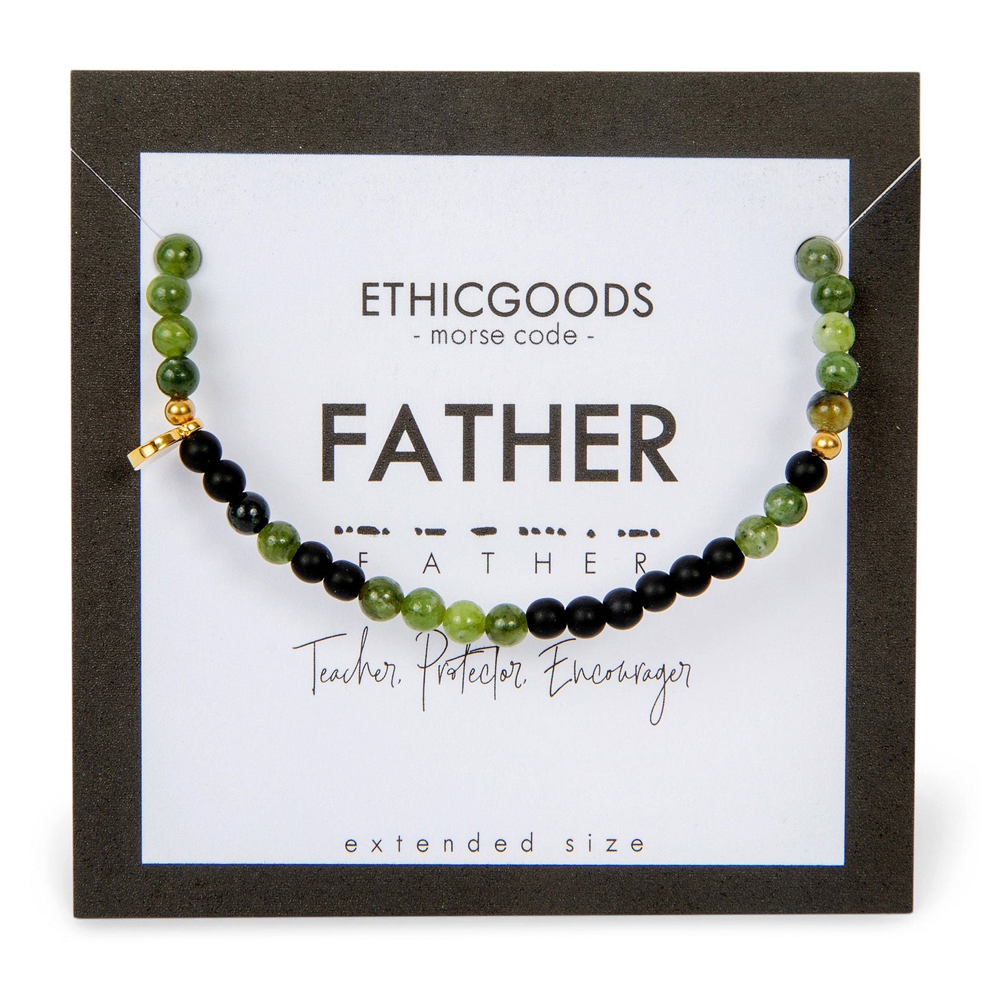 Morse Code Bracelet Men's Extended Size | FATHER