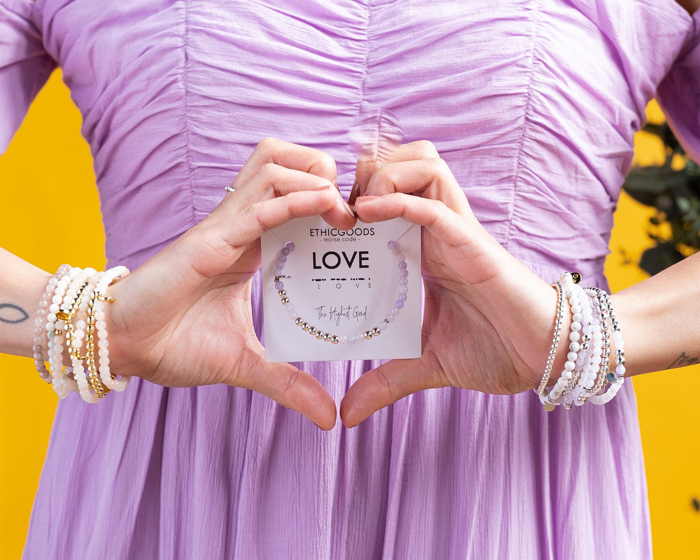 Silver Morse Code Bracelet | LOVE