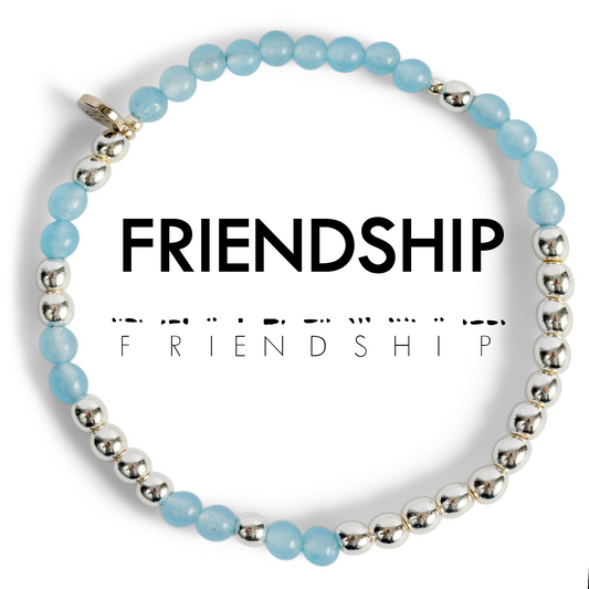 Silver Morse Code Bracelet | FRIENDSHIP