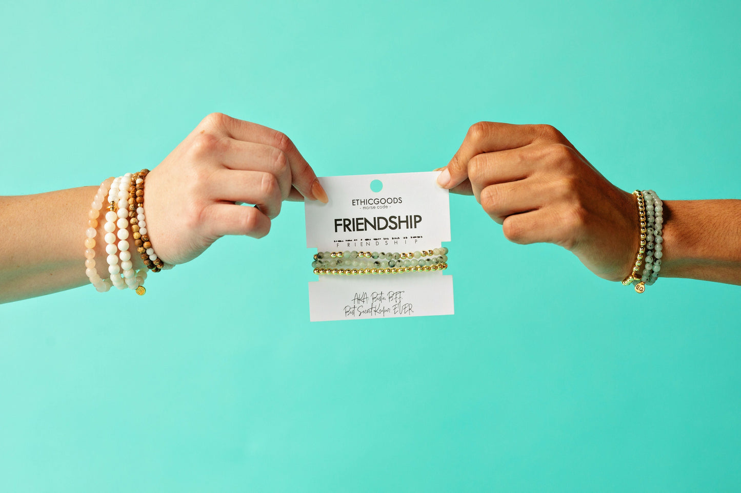 FRIENDSHIP Morse Code Stacking Bracelet Set