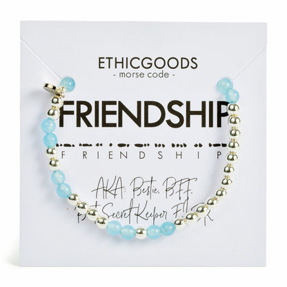Silver Morse Code Bracelet | FRIENDSHIP