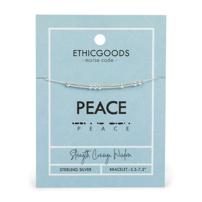 CLASSIC GOLD Morse Code Beaded Bracelet | PEACE