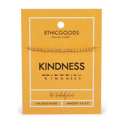 CLASSIC GOLD Morse Code Beaded Bracelet | KINDNESS