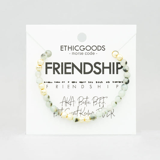 Gold Morse Code Bracelet | FRIENDSHIP