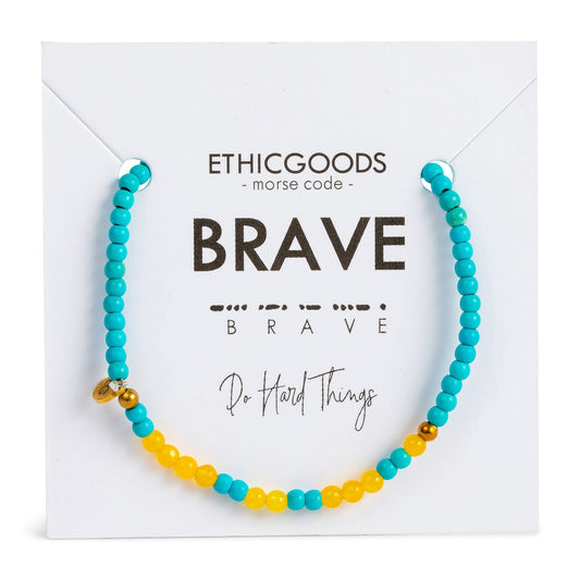 3mm Morse Code Bracelet | BRAVE