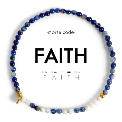 3mm Morse Code Bracelet | FAITH
