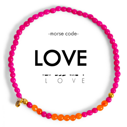 3mm Morse Code Bracelet | LOVE