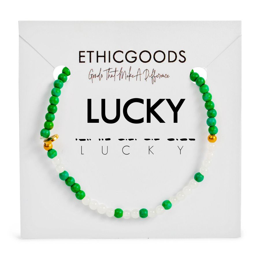 3mm Morse Code Bracelet | LUCKY