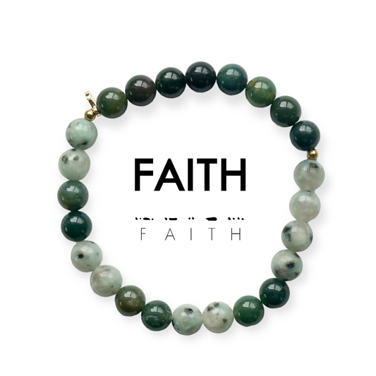 8mm Morse Code Bracelet Men's Extended Size | FAITH