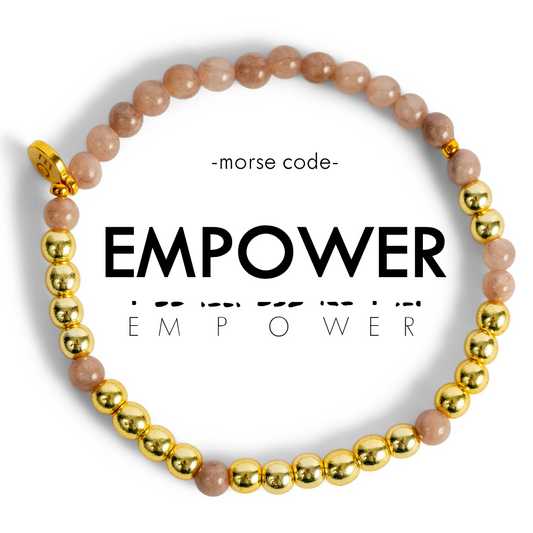 EMPOWER Morse Code Stacking Bracelet Set
