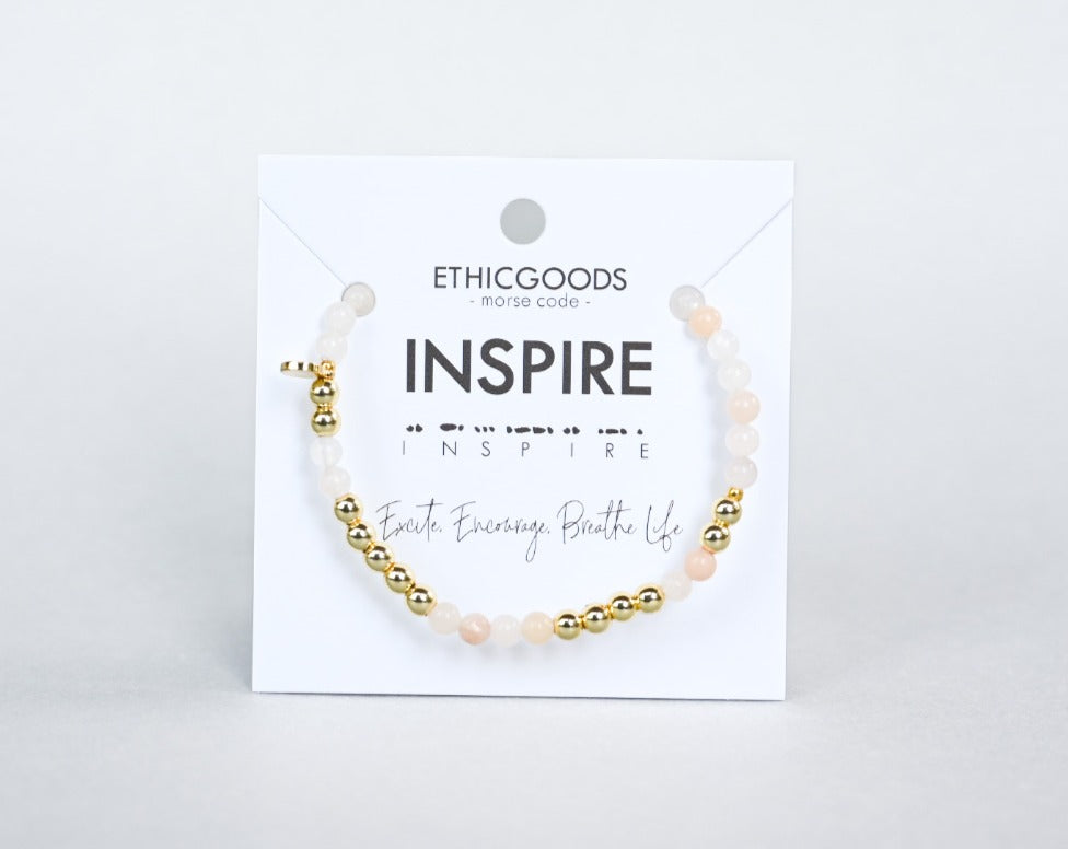 Gold Morse Code Bracelet | INSPIRE