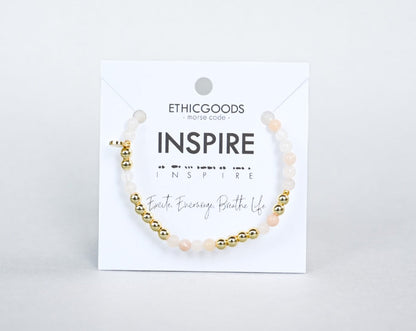 Gold Morse Code Bracelet | INSPIRE