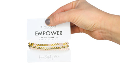 EMPOWER Morse Code Stacking Bracelet Set