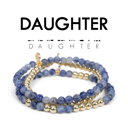 DAUGHTER Morse Code Stacking Bracelet Set