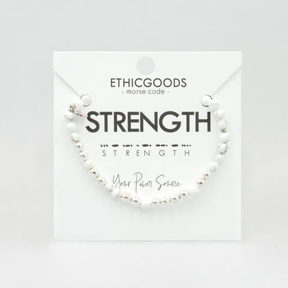 Silver Morse Code Bracelet | STRENGTH