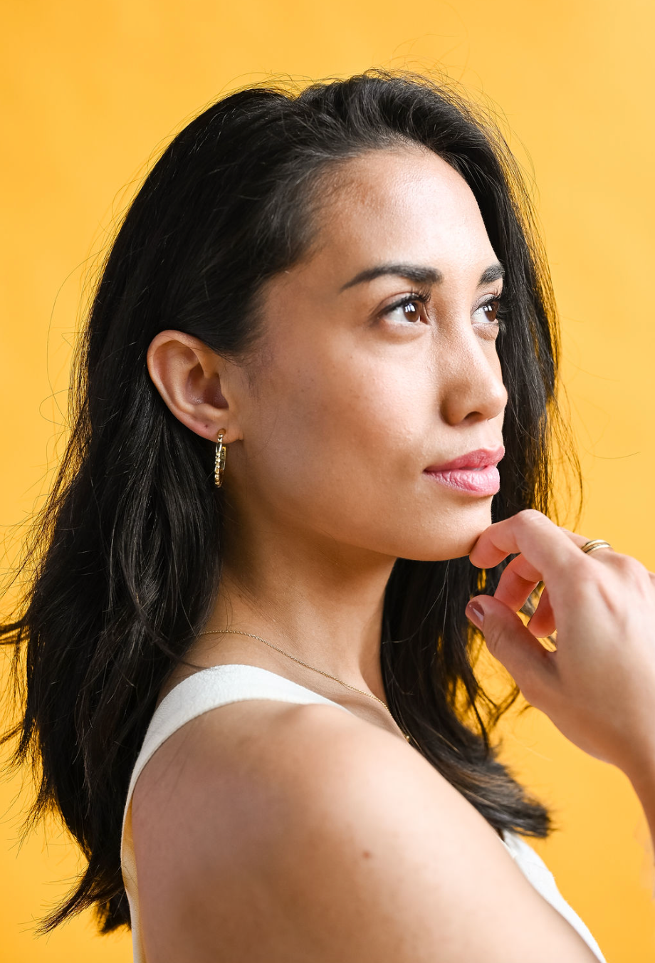 EMPOWER | Morse Code Hoop Earrings | Classic Gold