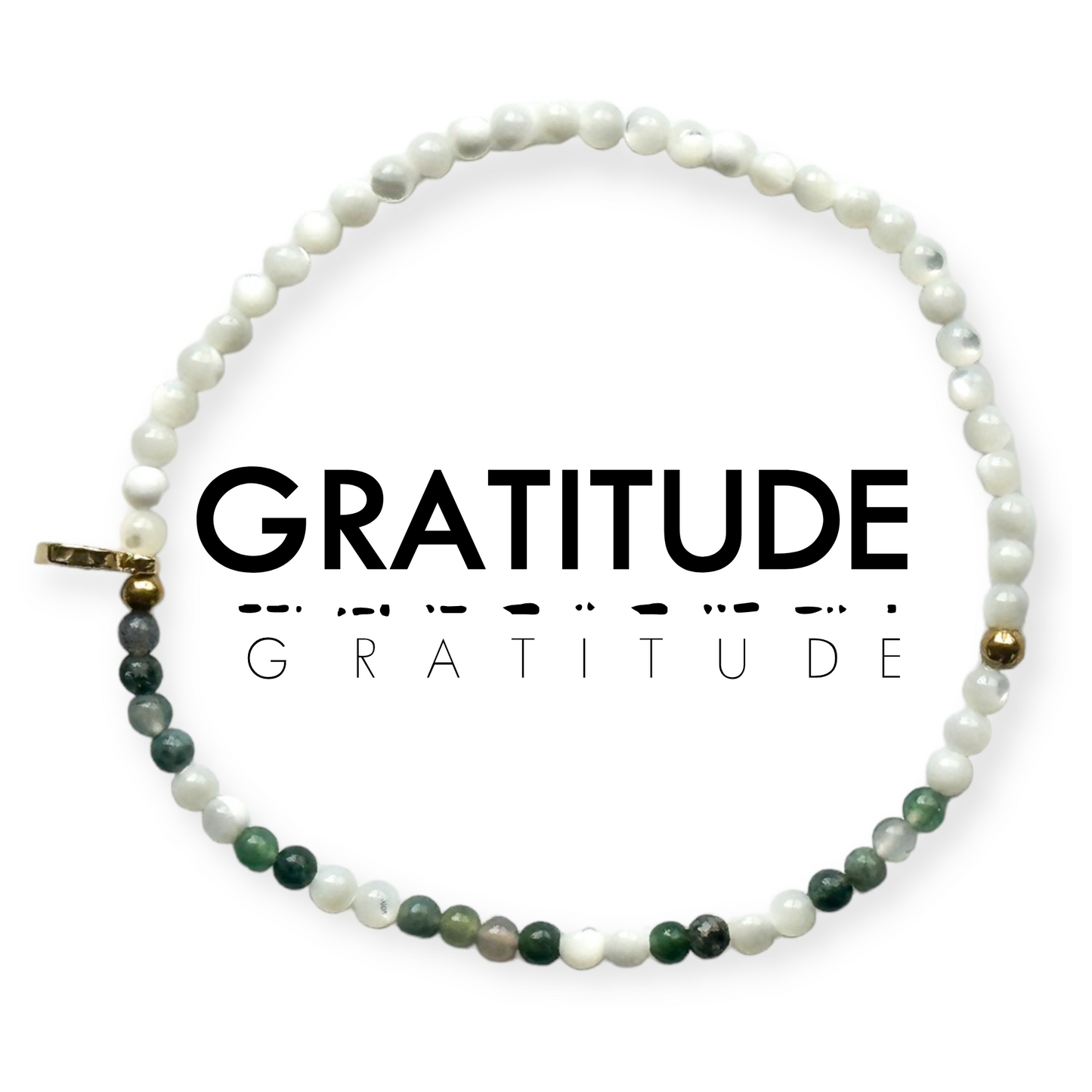 3mm Morse Code Bracelet | GRATITUDE