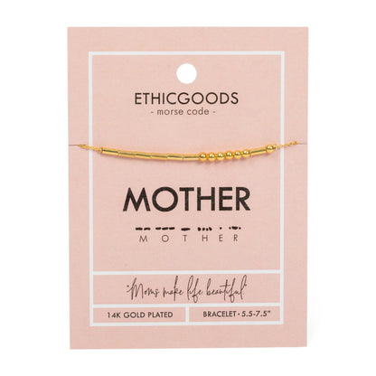 CLASSIC GOLD Morse Code Beaded Bracelet | MOTHER