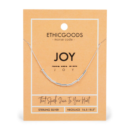 JOY | Morse Code Classic Gold Beaded Necklace