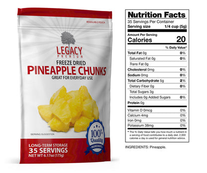 Bulk Freeze Dried Pineapple Chunks