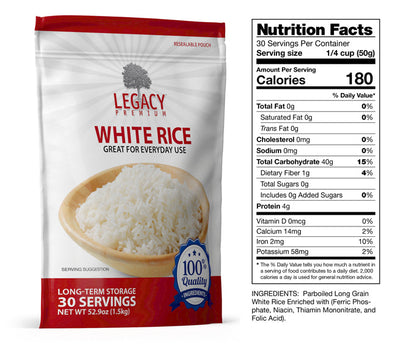 Long Shelf Life Parboiled White Rice